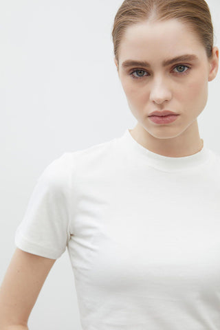 Cotton Crop T-Shirt Ecru