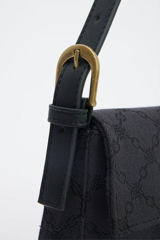 Marta Covered Baguette Bag Black