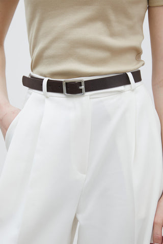 Metal Buckle Belt Brown