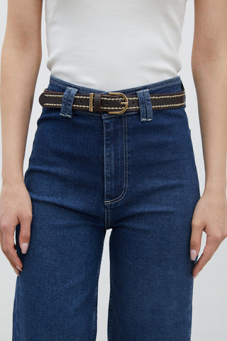 Stitch Detail Belt Brown