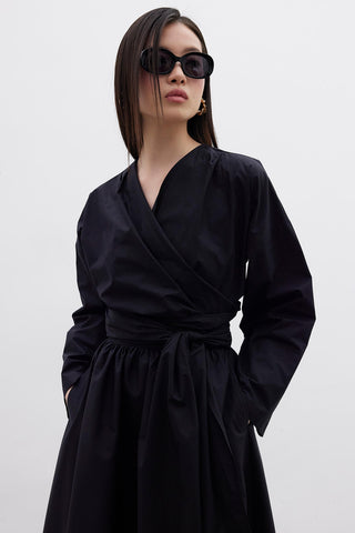 Kimono Style Premium Shirt Black