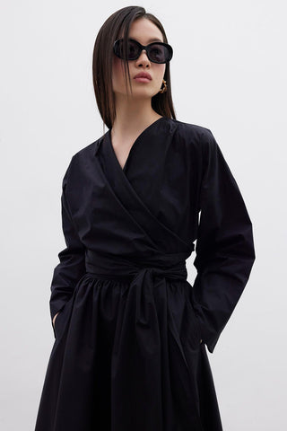 Kimono Tarzı Premium Gömlek Siyah