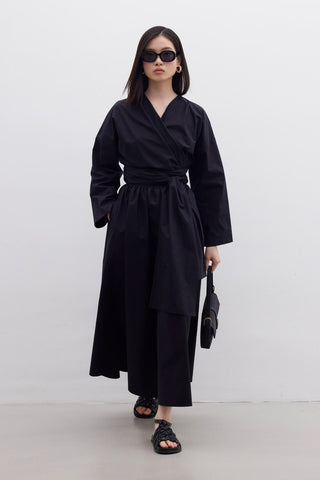 Kimono Style Premium Shirt Black