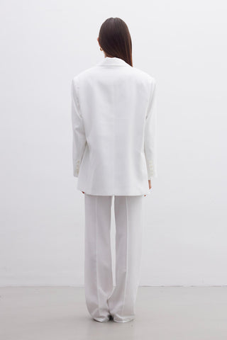 Oversize Natural Blazer Jacket Ecru