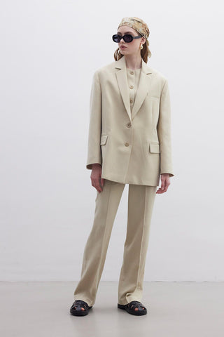 Oversize Natural Blazer Jacket Desert Sand