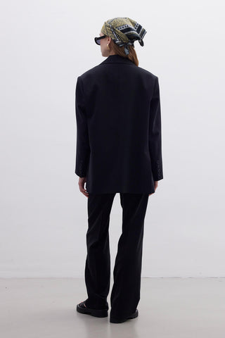 Oversize Naturel Blazer Ceket Siyah