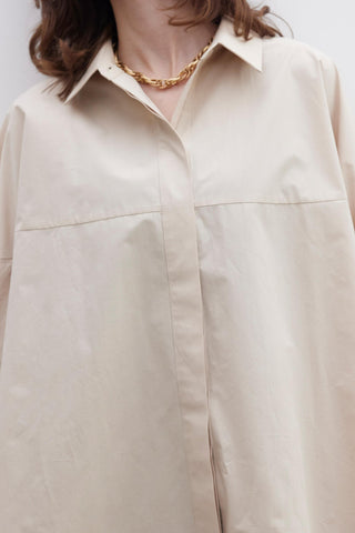 Premium Oversize Crop Gömlek Deve Tüyü