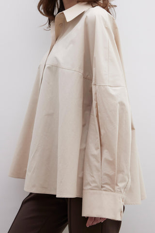 Premium Oversize Crop Gömlek Deve Tüyü