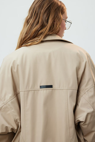 Oversize Bomber Coat Camel