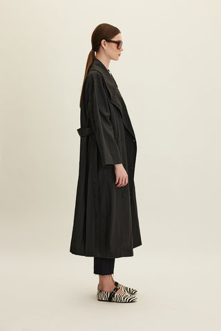 Jude Oversized Trench Coat Anthracite