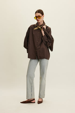 Premium Relaxed Shirt Brown