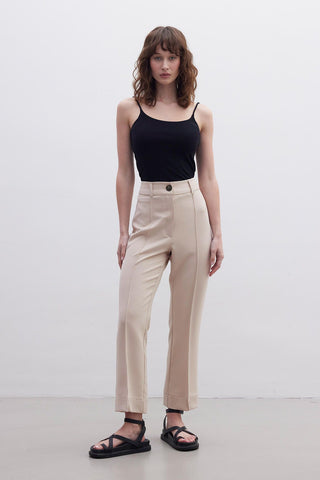 Straight Cut Trousers Nude