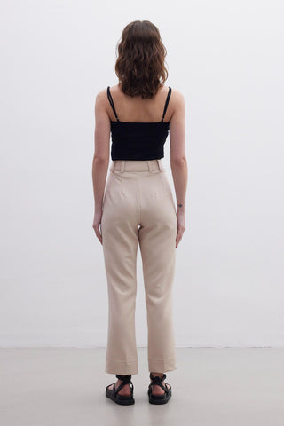 Straight Cut Trousers Nude