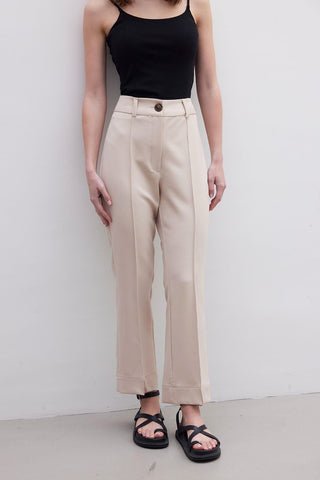 Straight Cut Trousers Nude