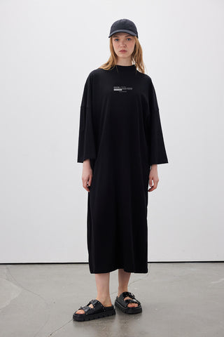 Long Oversized Selected Dress Black