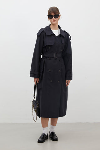 Copenhagen Oversize Trench Coat Black