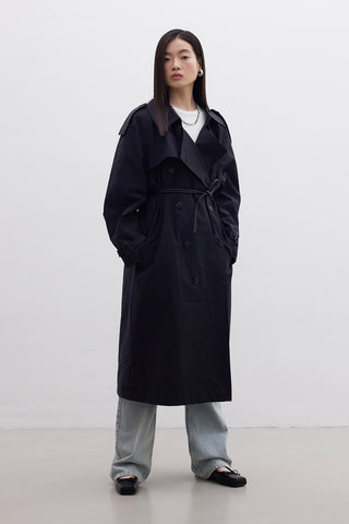 Copenhagen Oversize Trench Coat Black