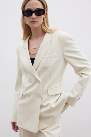 Fitted Blazer Jacket Beige