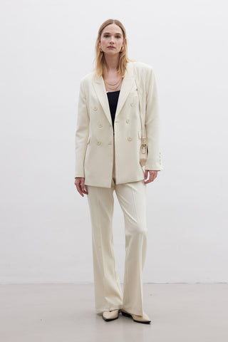 Fitted Blazer Jacket Beige
