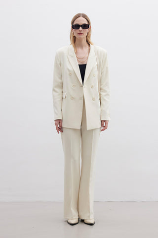 Fitted Blazer Jacket Beige