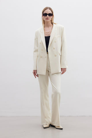 Fitted Blazer Jacket Beige