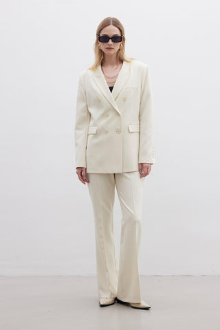 Fitted Blazer Jacket Beige