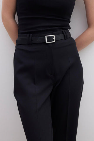 Flared Fit Trousers Black