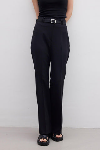 Flared Fit Trousers Black