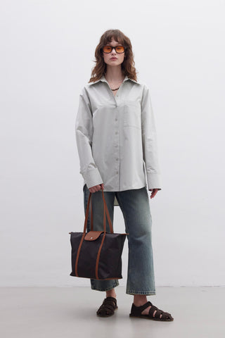 Premium Oversize Cepli Gömlek Yeşil
