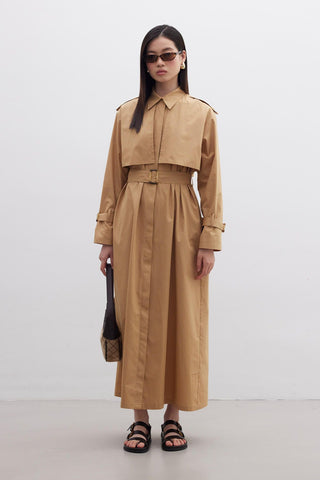 Trench Dress Camel