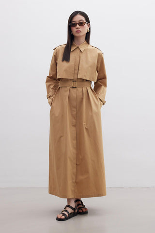 Trench Dress Camel