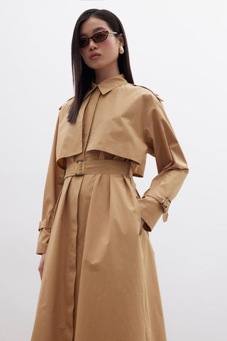 Trench Dress Camel