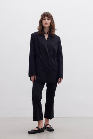 Bağcıklı Blazer Siyah