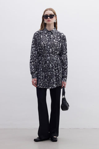 Viscose Retro Style Shirt Flower