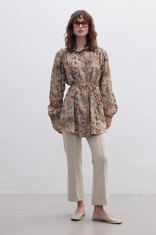 Viscose Retro Style Shirt Patterned