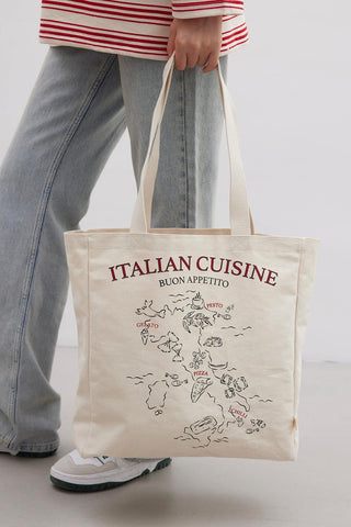 Printed Canvas Bag Italy