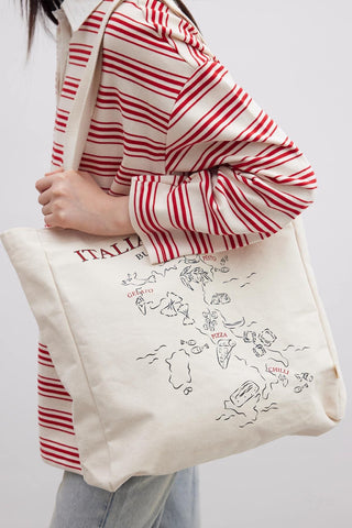 Printed Canvas Bag Italy