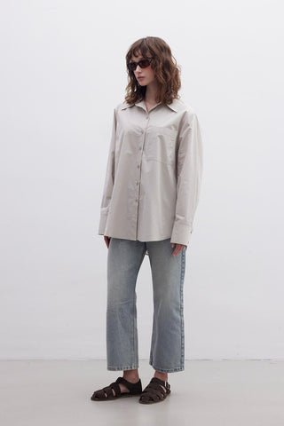 Premium Oversize Pocket Shirt Stone