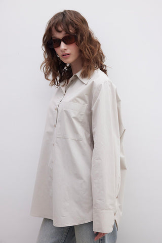 Premium Oversize Pocket Shirt Stone