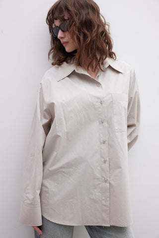 Premium Oversize Pocket Shirt Stone