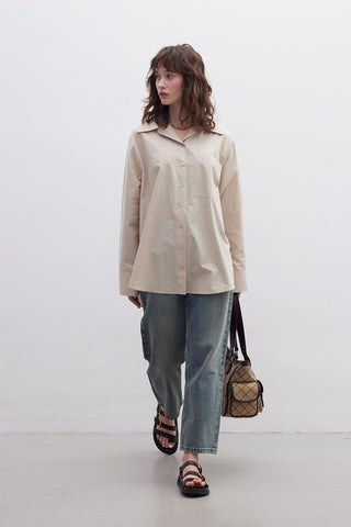 Premium Oversize Pocket Shirt Camel