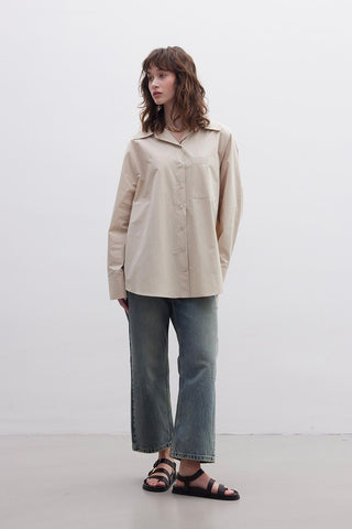 Premium Oversize Pocket Shirt Camel