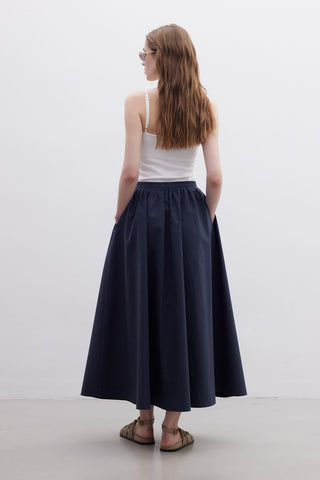 Ruffled Premium Skirt Navy Blue