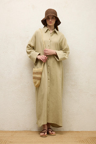 Linen Dress Sage Green