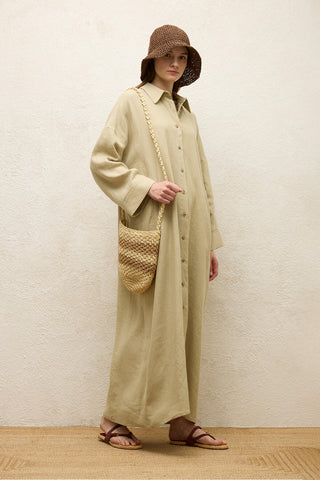 Linen Dress Sage Green