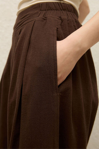 Cotton Palazzo Pants Brown