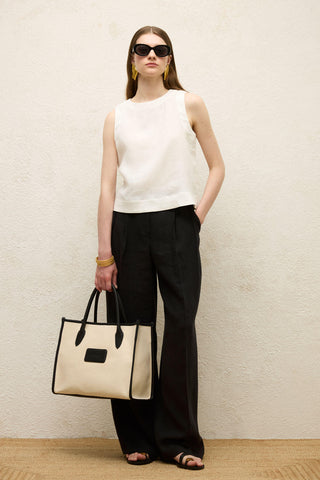 Linen Tank Top Ecru