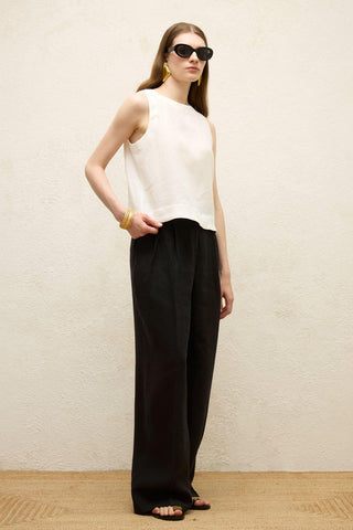 Linen Tank Top Ecru