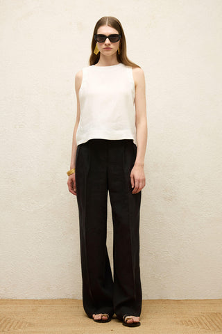 Linen Tank Top Ecru