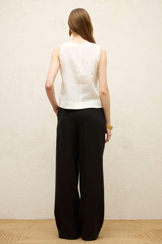 Linen Tank Top Ecru